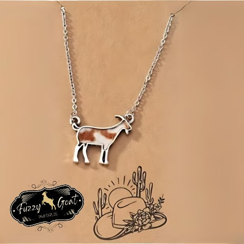 Cowhide Goat Necklace