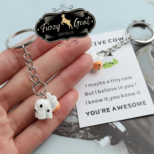 Positive Cow Keychain